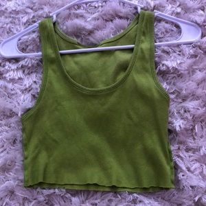 Green crop top